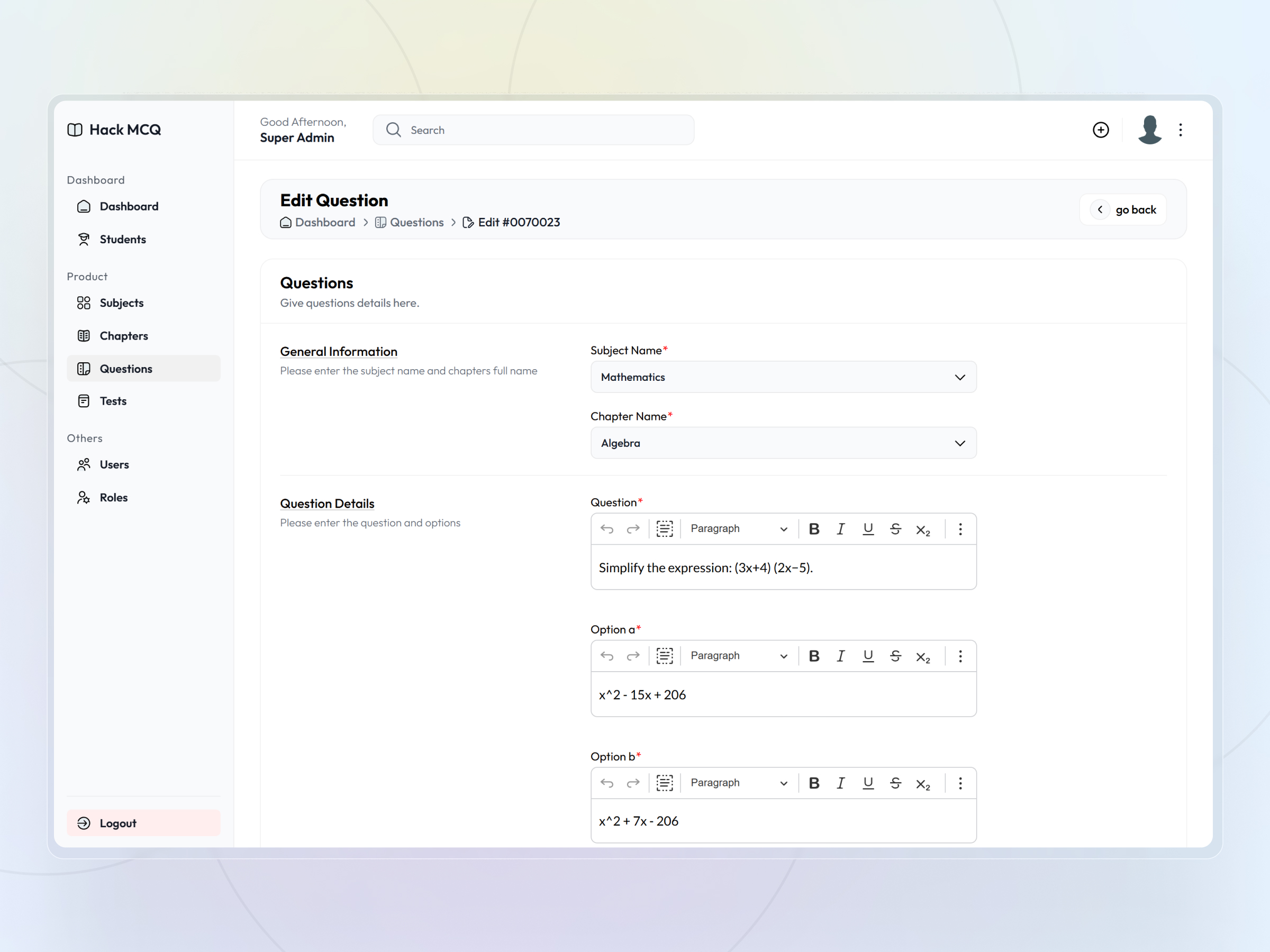 HackMCQ screenshot 31