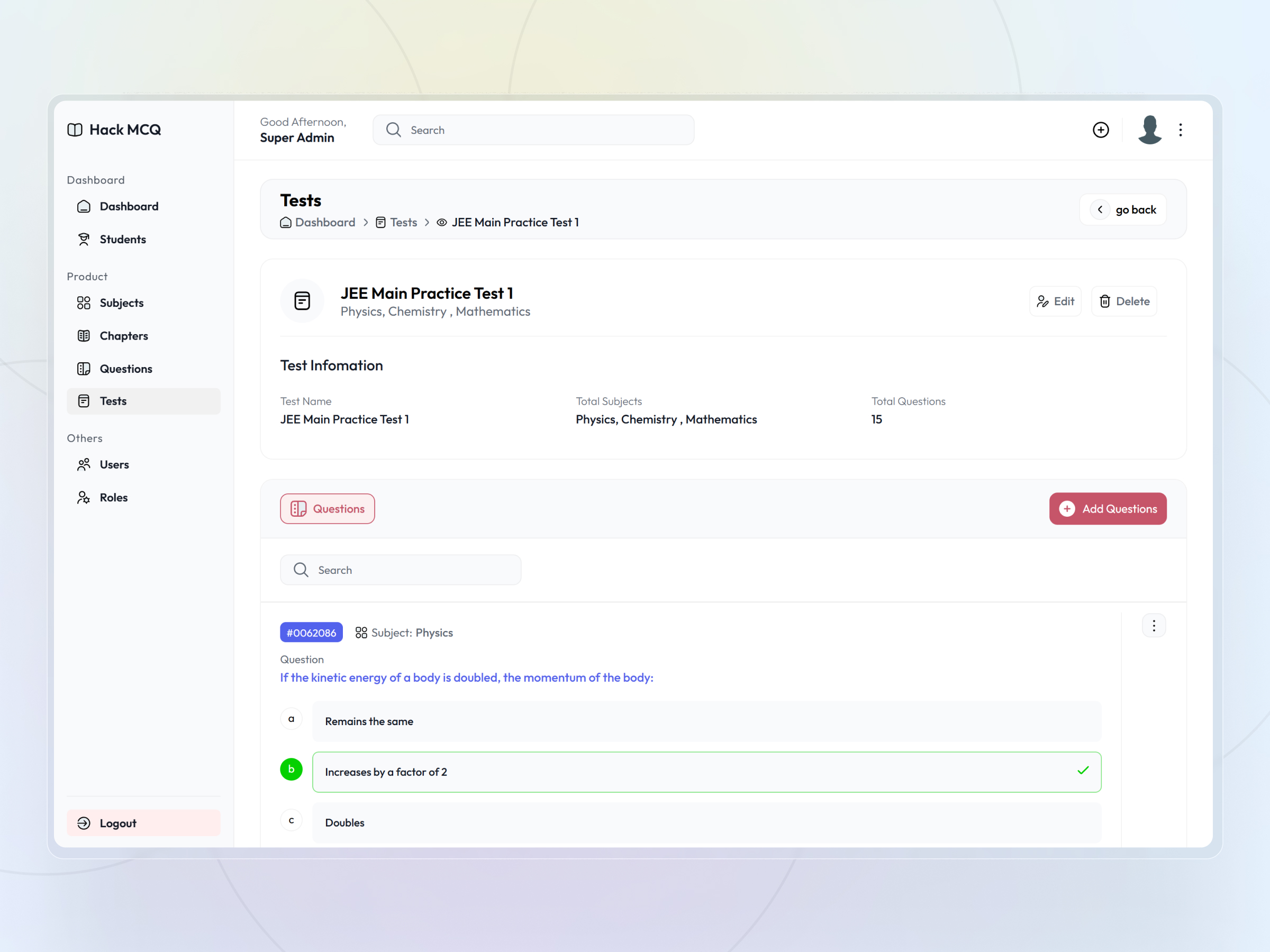 HackMCQ screenshot 35