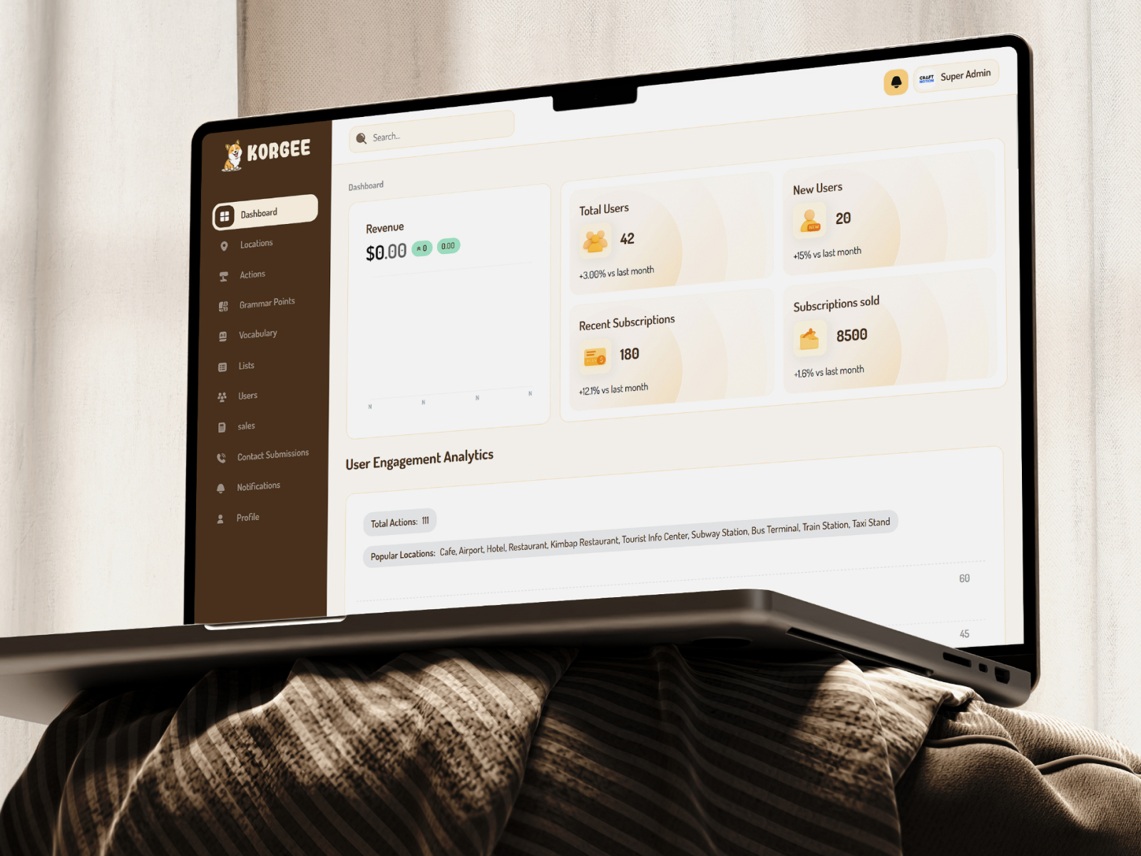 Korgee Admin Panel