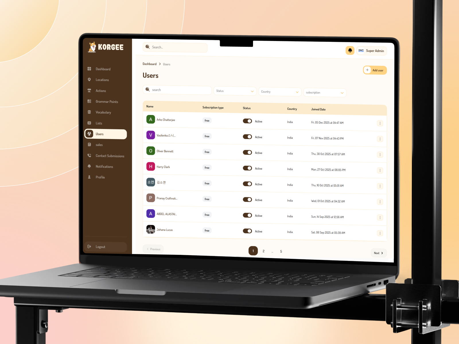 Korgee Admin Panel screenshot 8