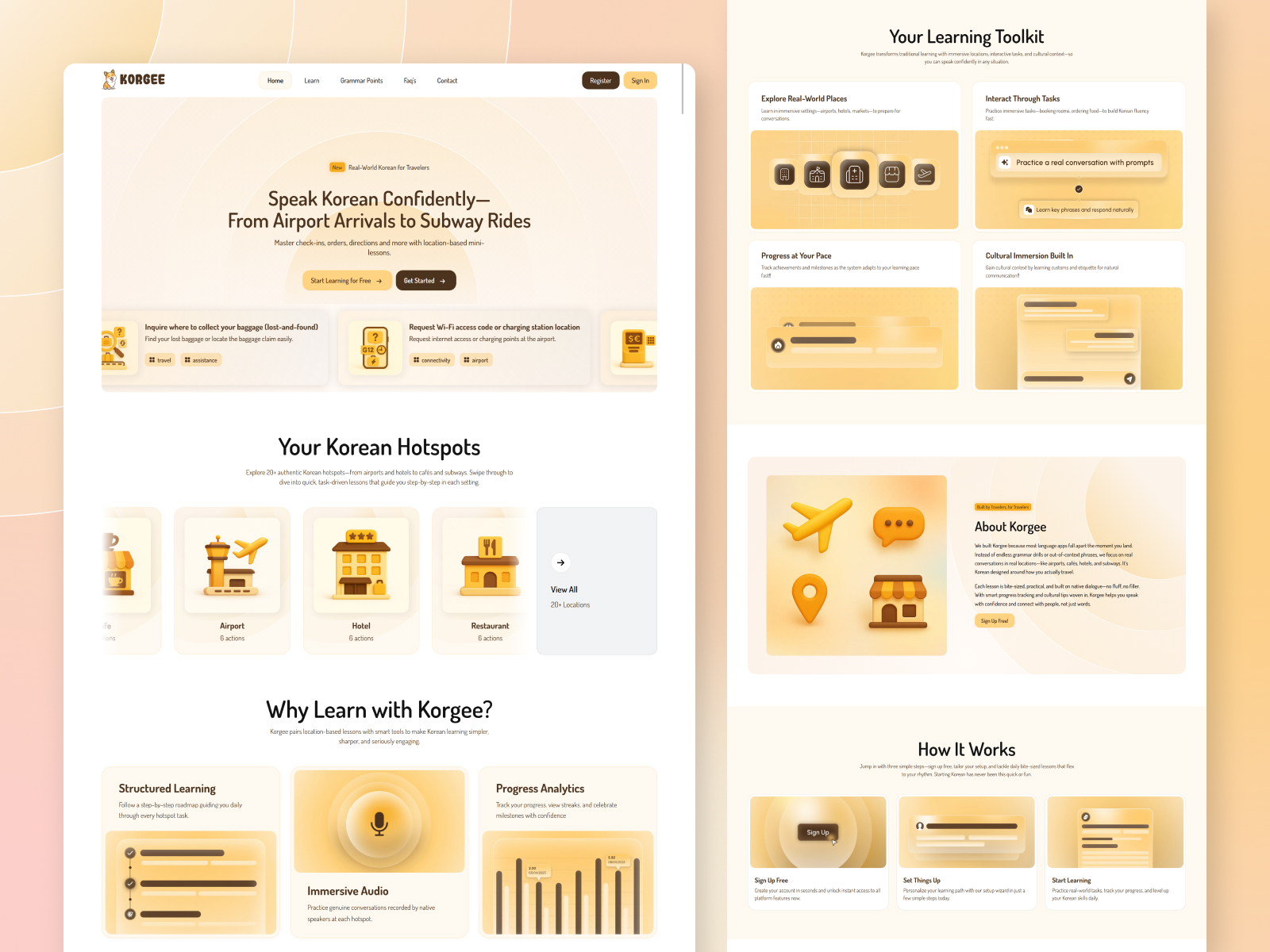 Korgee Website screenshot 2