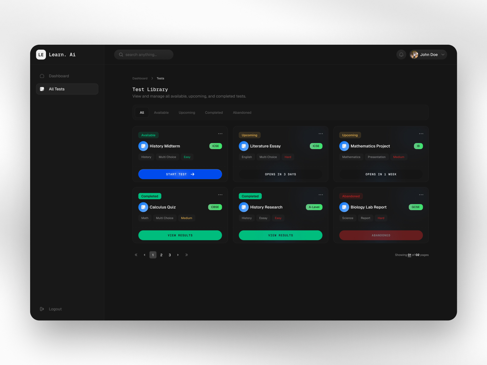 Learn AI Dashboard screenshot 7