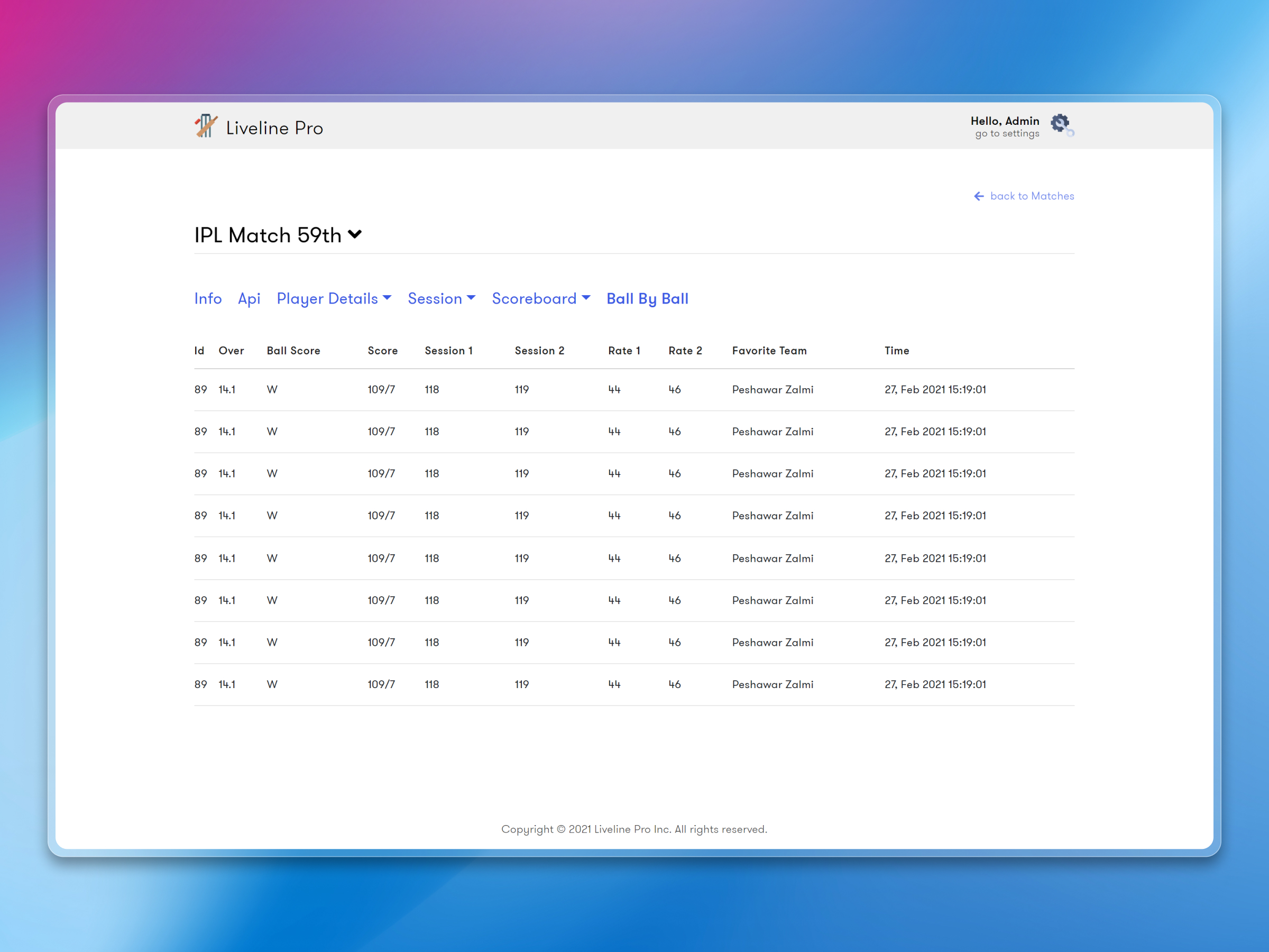 Live Line Dashboard screenshot 18
