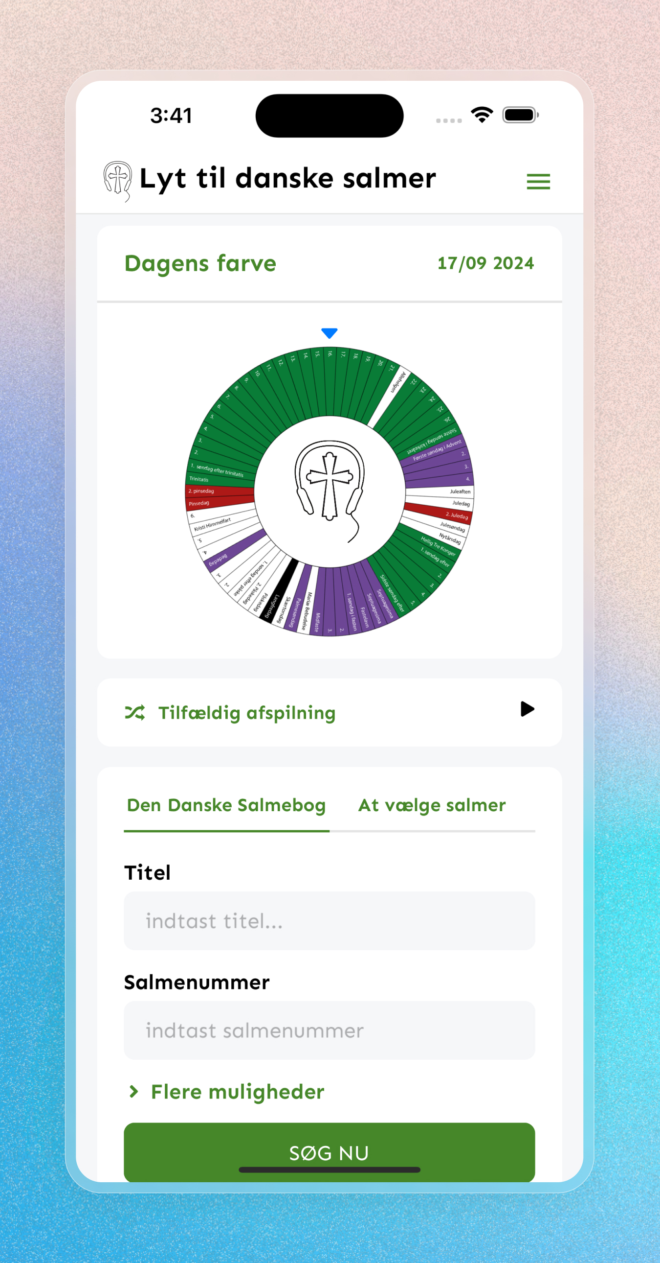 Lyt til Danske Salmer - Mobile Apps screenshot 1