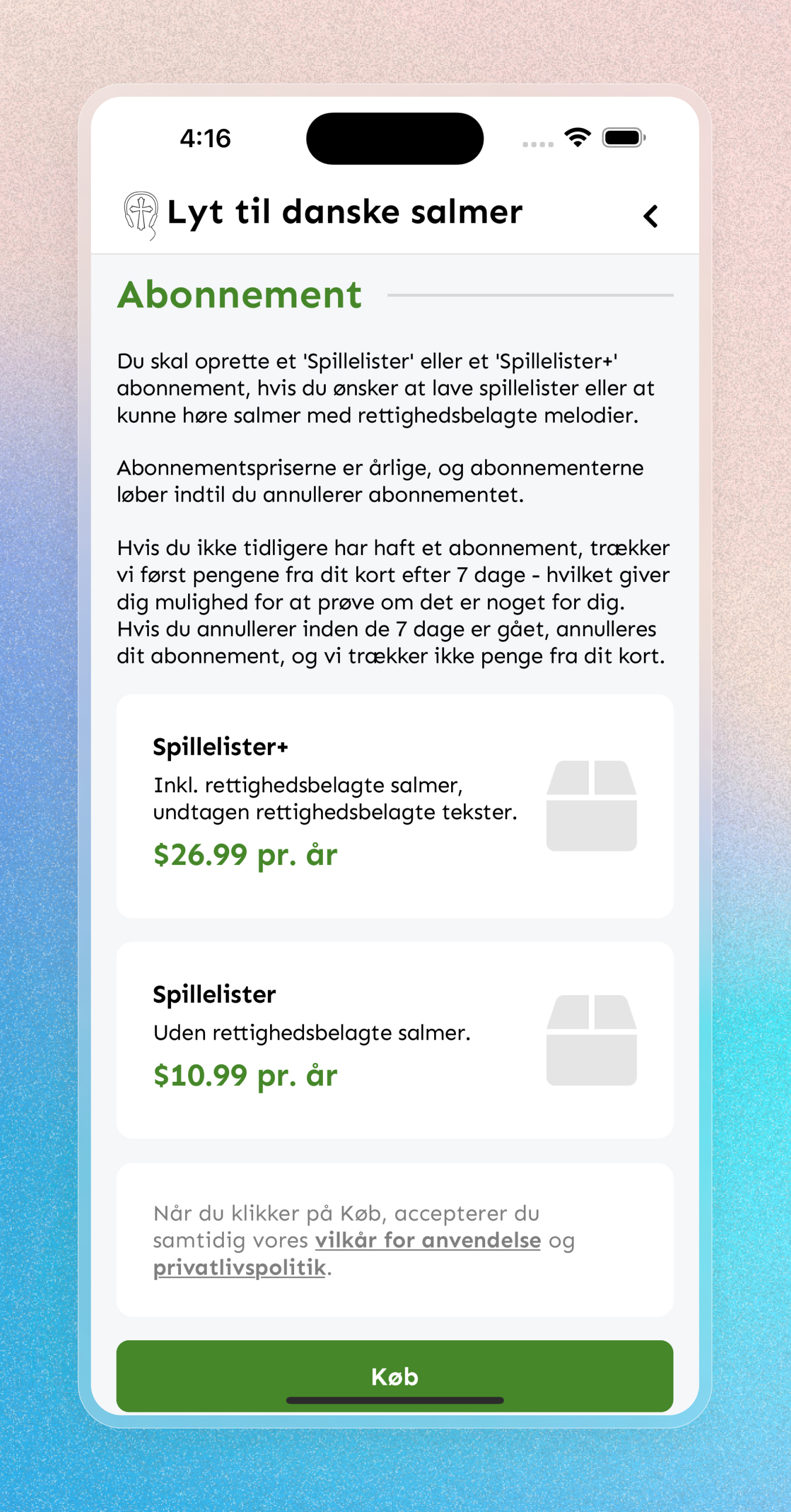 Lyt til Danske Salmer - Mobile Apps screenshot 11