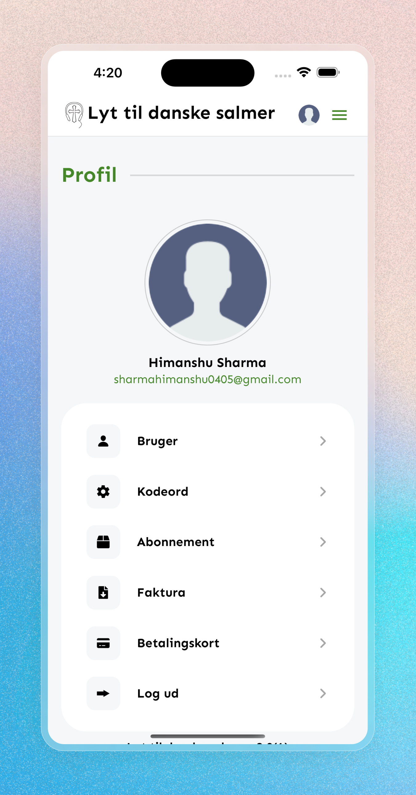 Lyt til Danske Salmer - Mobile Apps screenshot 18