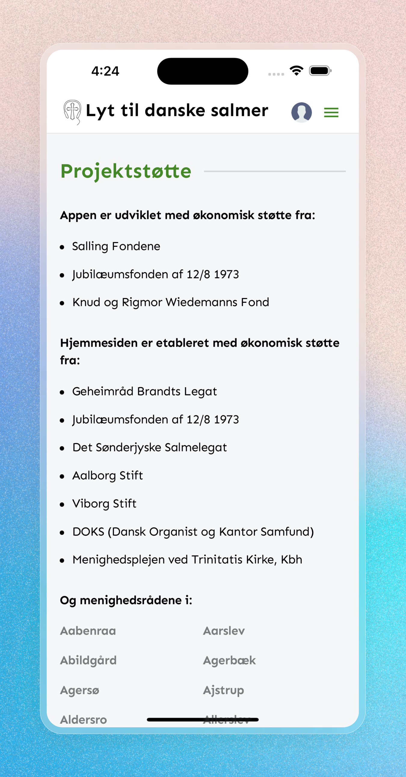 Lyt til Danske Salmer - Mobile Apps screenshot 25